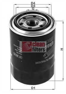 Filtr oleju CLEAN FILTERS DF 863/A