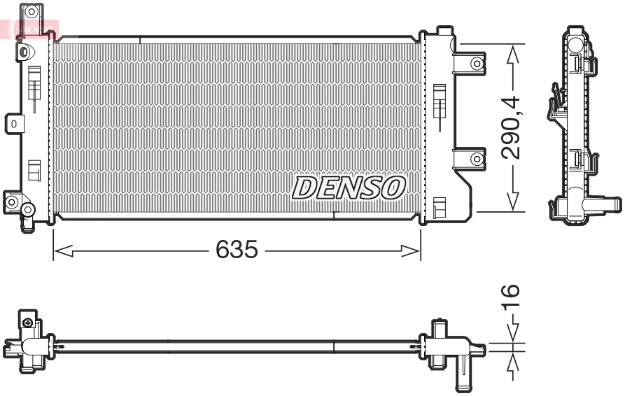 Chłodnica, układ chłodzenia silnika DENSO DRM46105