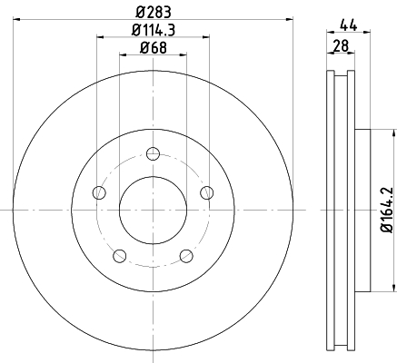 Tarcza hamulcowa HELLA 8DD 355 125-071
