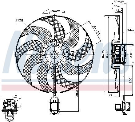 Wentylator NISSENS 85748