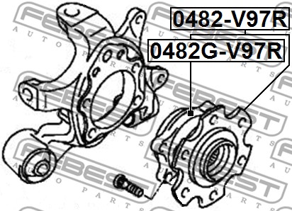 Piasta koła FEBEST 0482G-V97R