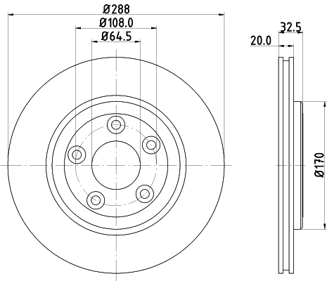 Tarcza hamulcowa HELLA 8DD 355 106-831