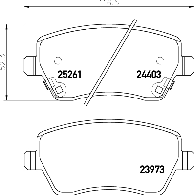 Klocki hamulcowe HELLA 8DB 355 015-981