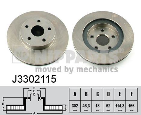 Tarcza hamulcowa NIPPARTS J3302115