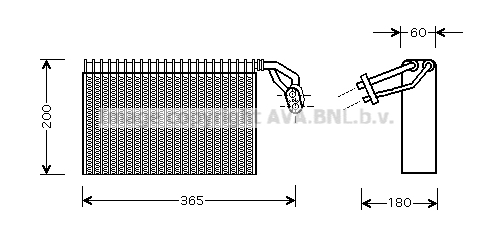 Parownik klimatyzacji AVA QUALITY COOLING MSV317