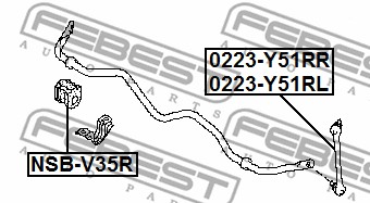 Łącznik stabilizatora FEBEST 0223-Y51RL