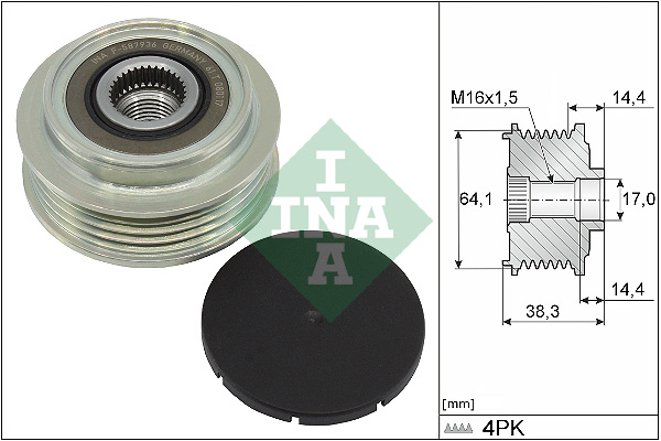 Sprzęgło alternatora INA 535 0350 10