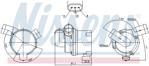 Pompa wody NISSENS 831120
