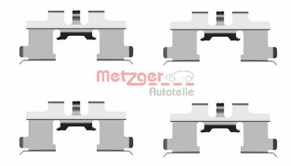 Zestaw akcesoriów montażowych  klocków hamulcowych METZGER 109-1677