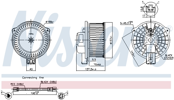 Wentylator wewnętrzny NISSENS 87630