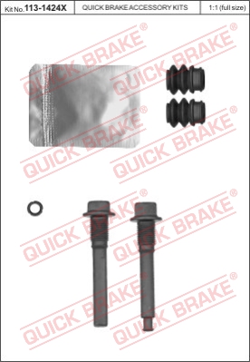 Zestaw tulei prowadzących zacisk hamulca QUICK BRAKE 113-1424X