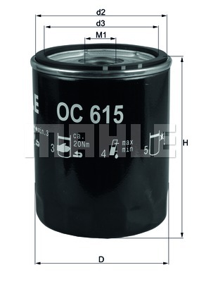 Filtr oleju KNECHT OC 615