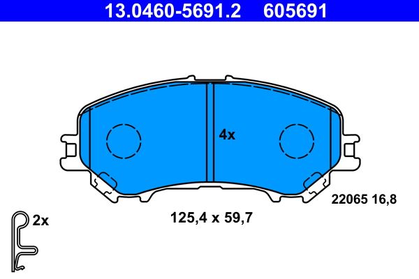 Klocki hamulcowe ATE 13.0460-5691.2