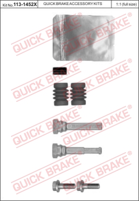 Zestaw tulei prowadzących zacisk hamulca QUICK BRAKE 113-1452X