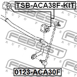 Guma stabilizatora FEBEST TSB-ACA38F-KIT