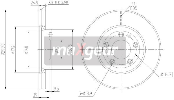 Tarcza hamulcowa MAXGEAR 19-1268