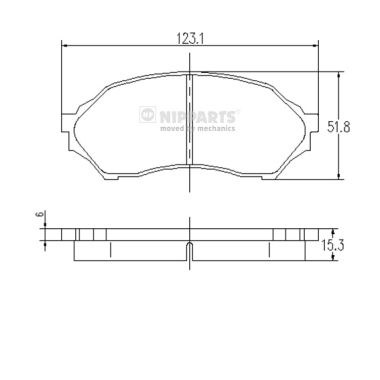 Klocki hamulcowe NIPPARTS J3603047