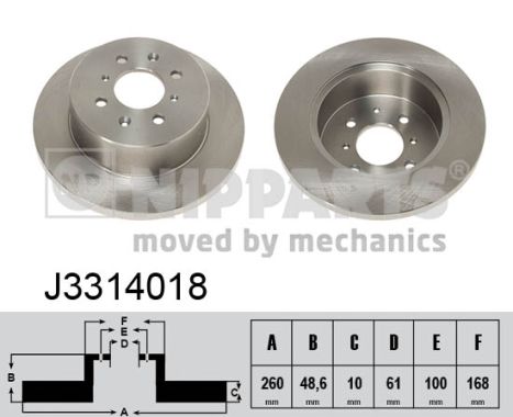 Tarcza hamulcowa NIPPARTS J3314018