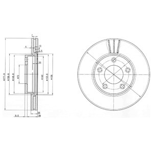 Tarcza hamulcowa DELPHI BG3927