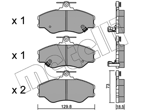 Klocki hamulcowe METELLI 22-0366-0
