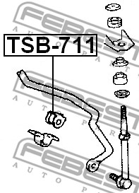 Guma stabilizatora FEBEST TSB-711