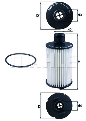 Filtr oleju KNECHT OX 774D