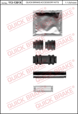 Zestaw tulei prowadzących zacisk hamulca QUICK BRAKE 113-1391X