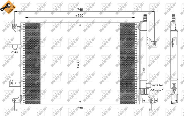 Skraplacz klimatyzacji NRF 35739