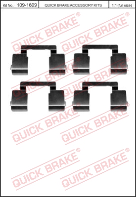 Zestaw akcesoriów montażowych  klocków hamulcowych QUICK BRAKE 109-1609