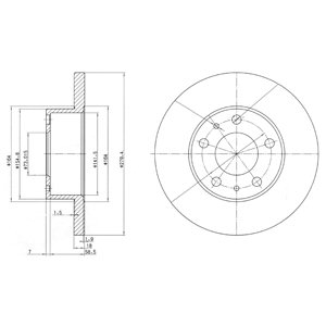 Tarcza hamulcowa DELPHI BG2845