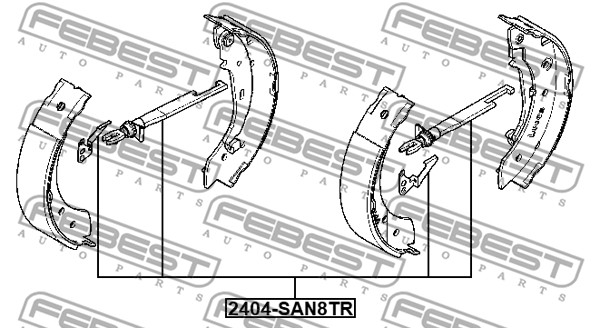 Regulacja szczęk hamulcowych FEBEST 2404-SAN8TR