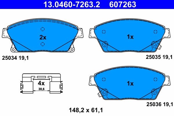 Klocki hamulcowe ATE 13.0460-7263.2