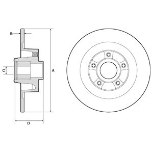 Tarcza hamulcowa DELPHI BG9135RS