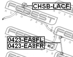 Guma stabilizatora FEBEST CHSB-LACF