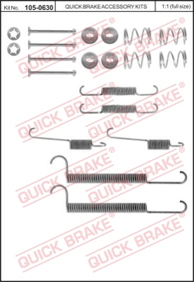 Zestaw dodatków do szczęk hamulcowych QUICK BRAKE 105-0630