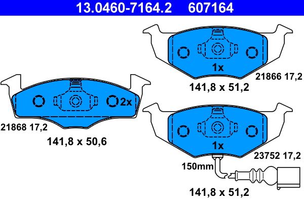 Klocki hamulcowe ATE 13.0460-7164.2