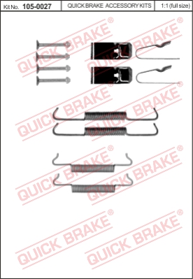 Zestaw montażowy szczęk hamulcowych QUICK BRAKE 105-0027