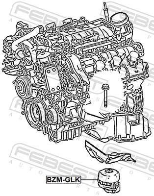 Łożyskowanie silnika FEBEST BZM-GLK