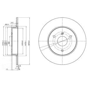 Tarcza hamulcowa DELPHI BG3526