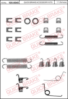 Zestaw dodatków do szczęk hamulcowych QUICK BRAKE 105-0545