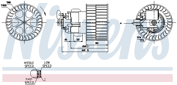 Silnik elektryczny dmuchawy NISSENS 87154