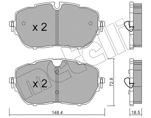 Klocki hamulcowe METELLI 22-1105-0