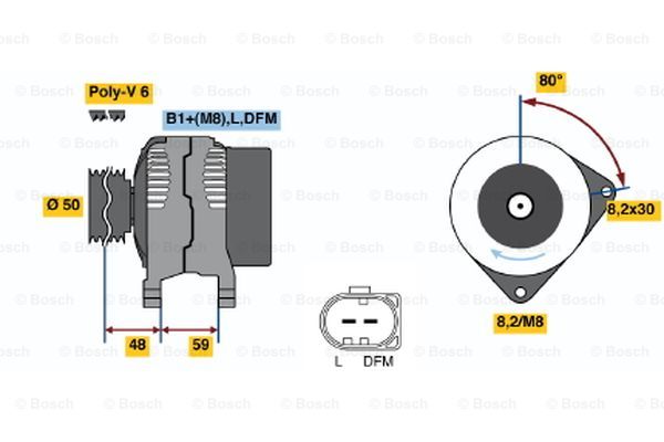 Alternator BOSCH 0 986 045 310