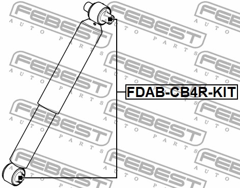 Tuleja montażowa amortyzatora FEBEST FDAB-CB4R-KIT
