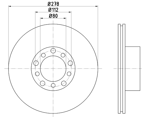 Tarcza hamulcowa HELLA 8DD 355 100-401