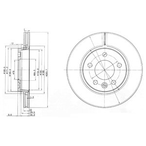 Tarcza hamulcowa DELPHI BG3893