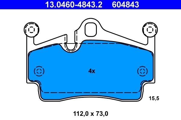 Klocki hamulcowe ATE 13.0460-4843.2