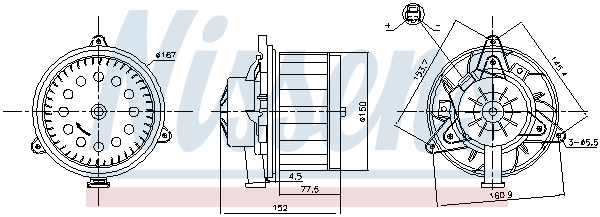 Wentylator wewnętrzny NISSENS 87618