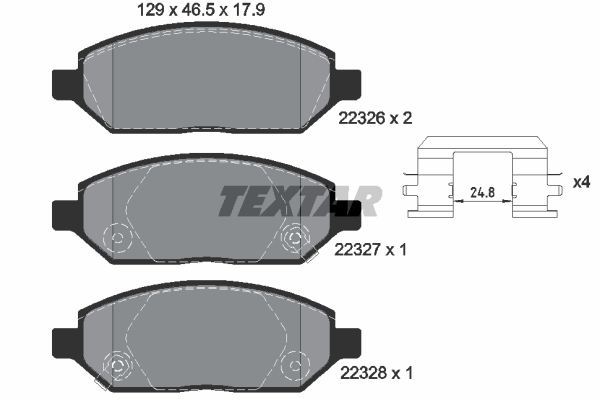 Klocki hamulcowe TEXTAR 2232601