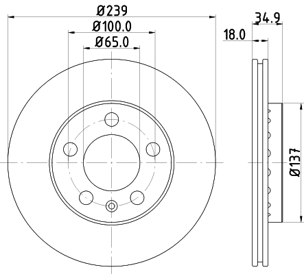 Tarcza hamulcowa HELLA 8DD 355 107-651